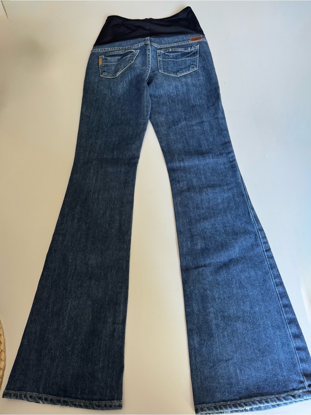 PAIGE Maternity Jeans -Dark Wash Women’s Bootcut Jeans - Picture 2 of 5